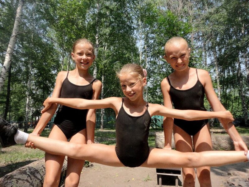 Three Girls in Leotards