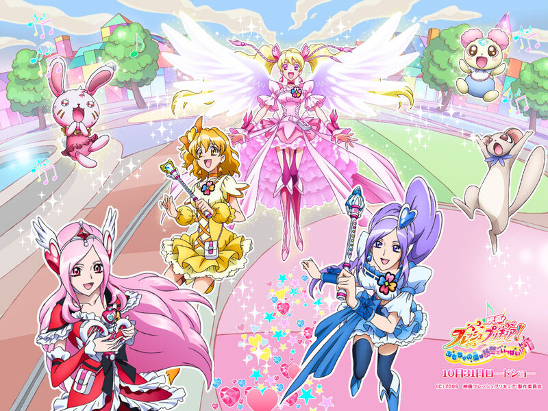 Three Girls in Magical Costumes