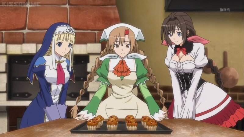 Three Girls in Maid Outfits — White, Calm