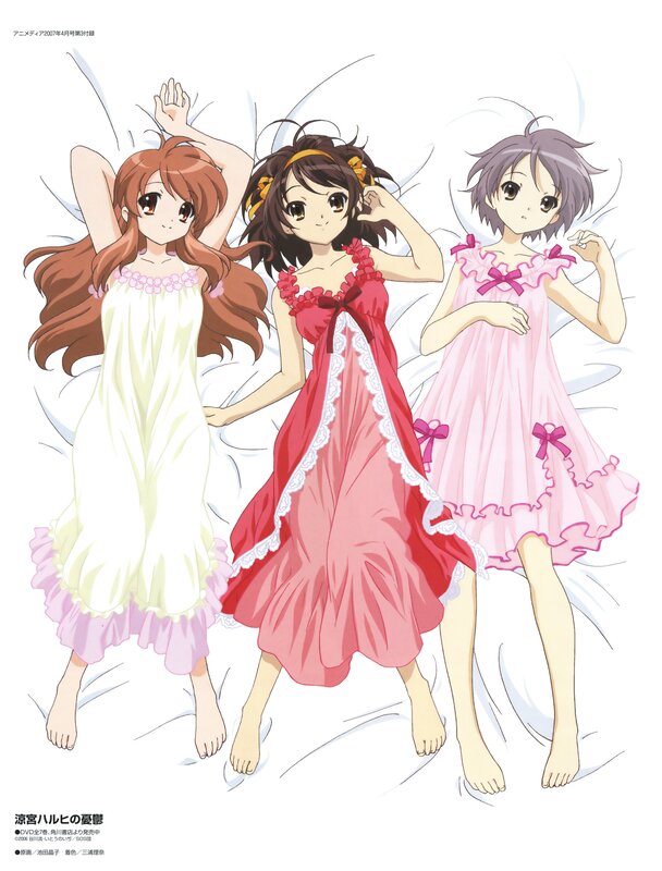 Three girls in nightgowns