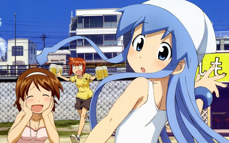 Three Girls in Outdoor Scene