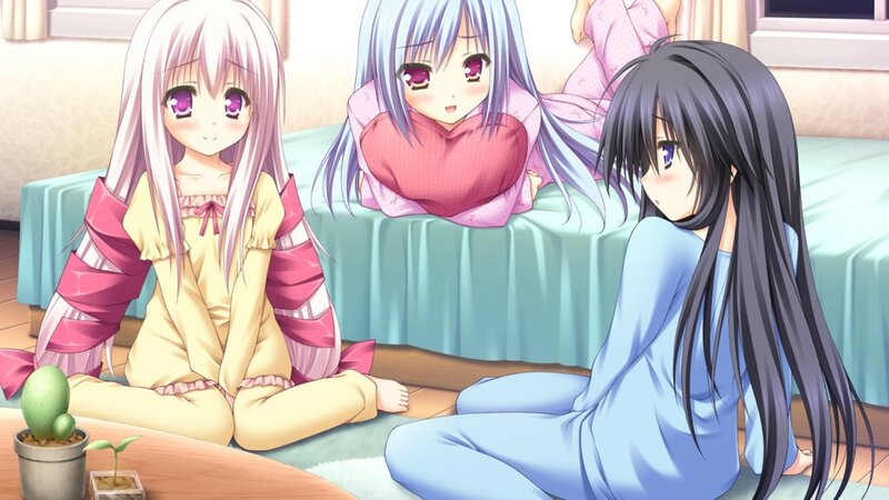 Three Girls in Pajamas — Blue, Calm