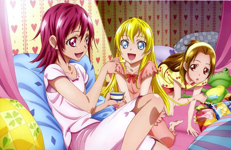 Three Girls in Pajamas — Pink