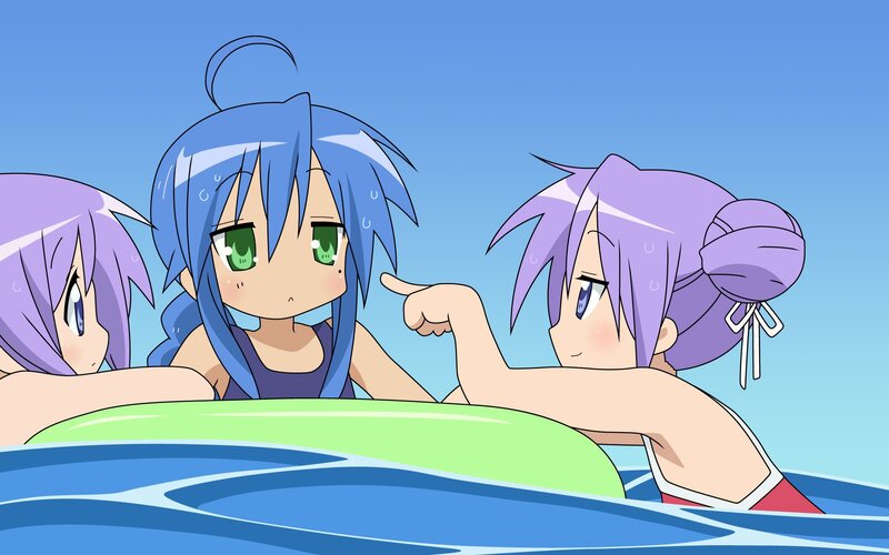 Three Girls in Pool — Blue