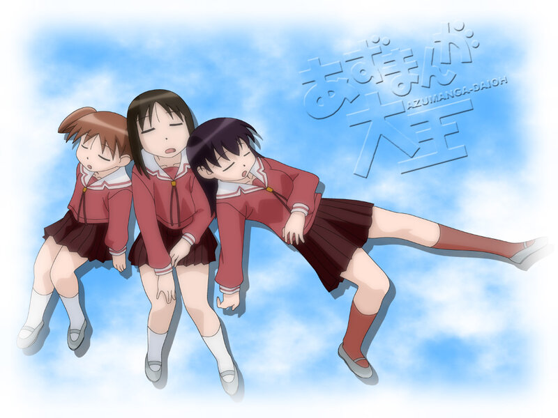Three girls in school uniforms