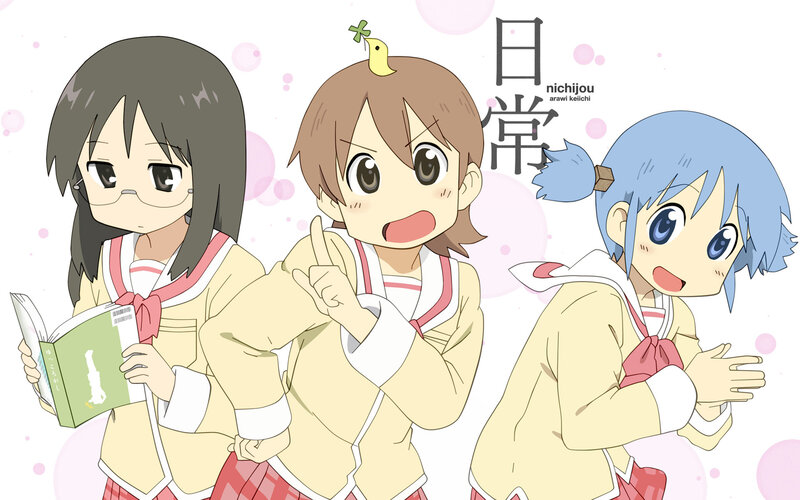 Three girls in school uniforms