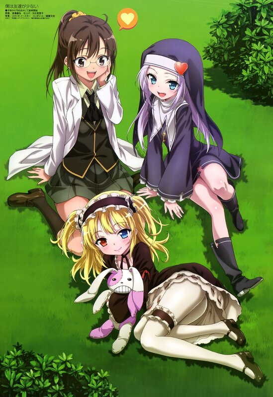 Three girls in school uniforms