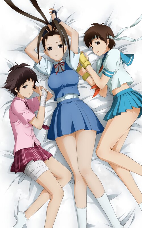 three girls in school uniforms