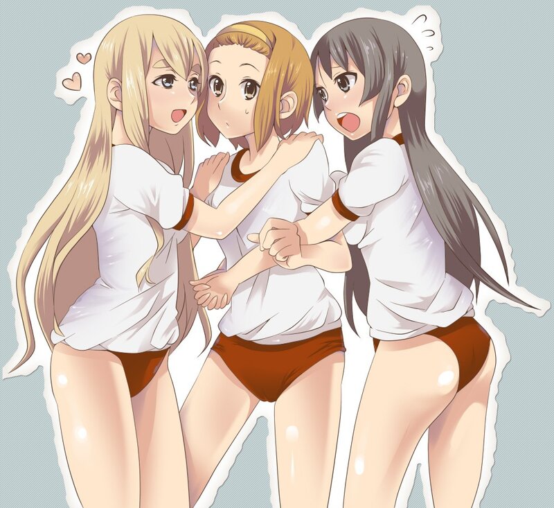 three girls in school uniforms