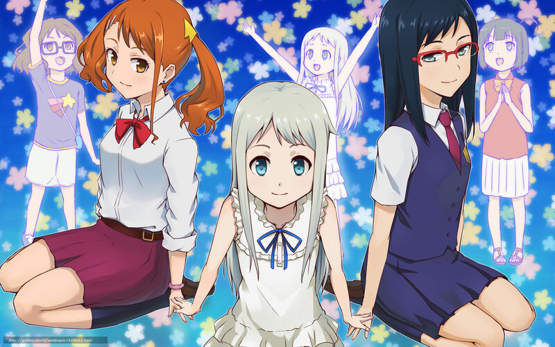 Three Girls in School Uniforms — Blue, Cheerful