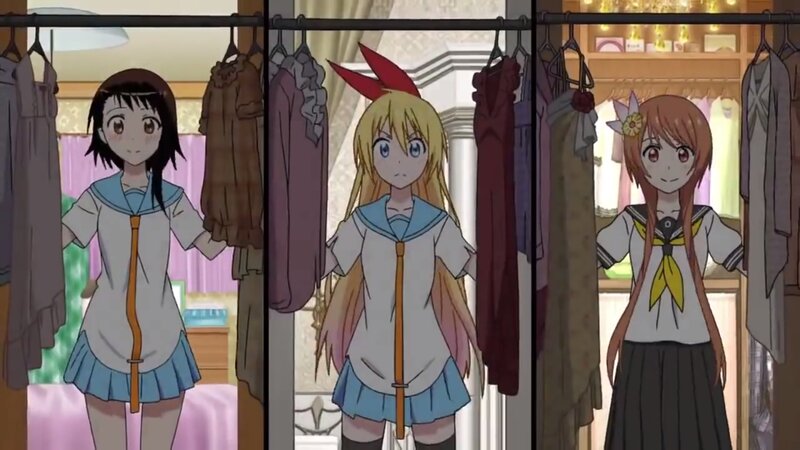 Three Girls in School Uniforms — White, Neutral