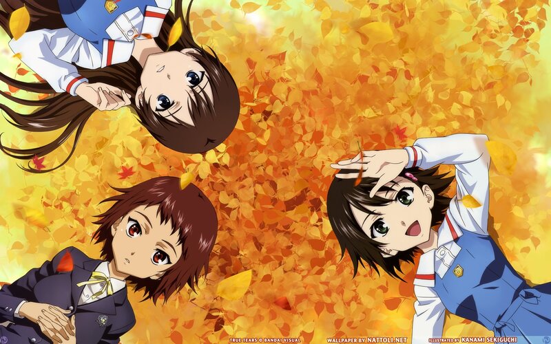 Three Girls in School Uniforms — Yellow, Calm