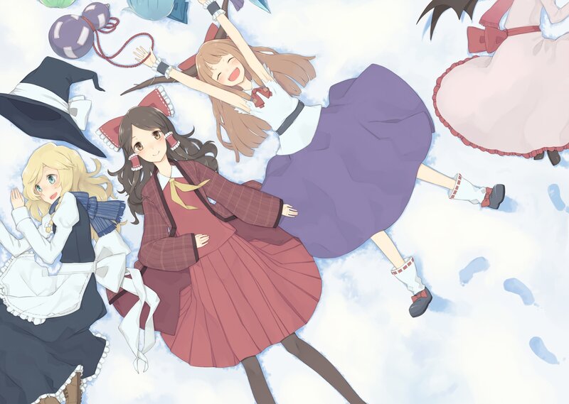 Three Girls in Snow
