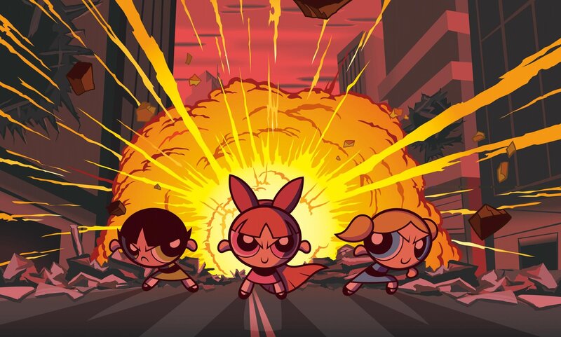 Three Girls in Superhero Costumes