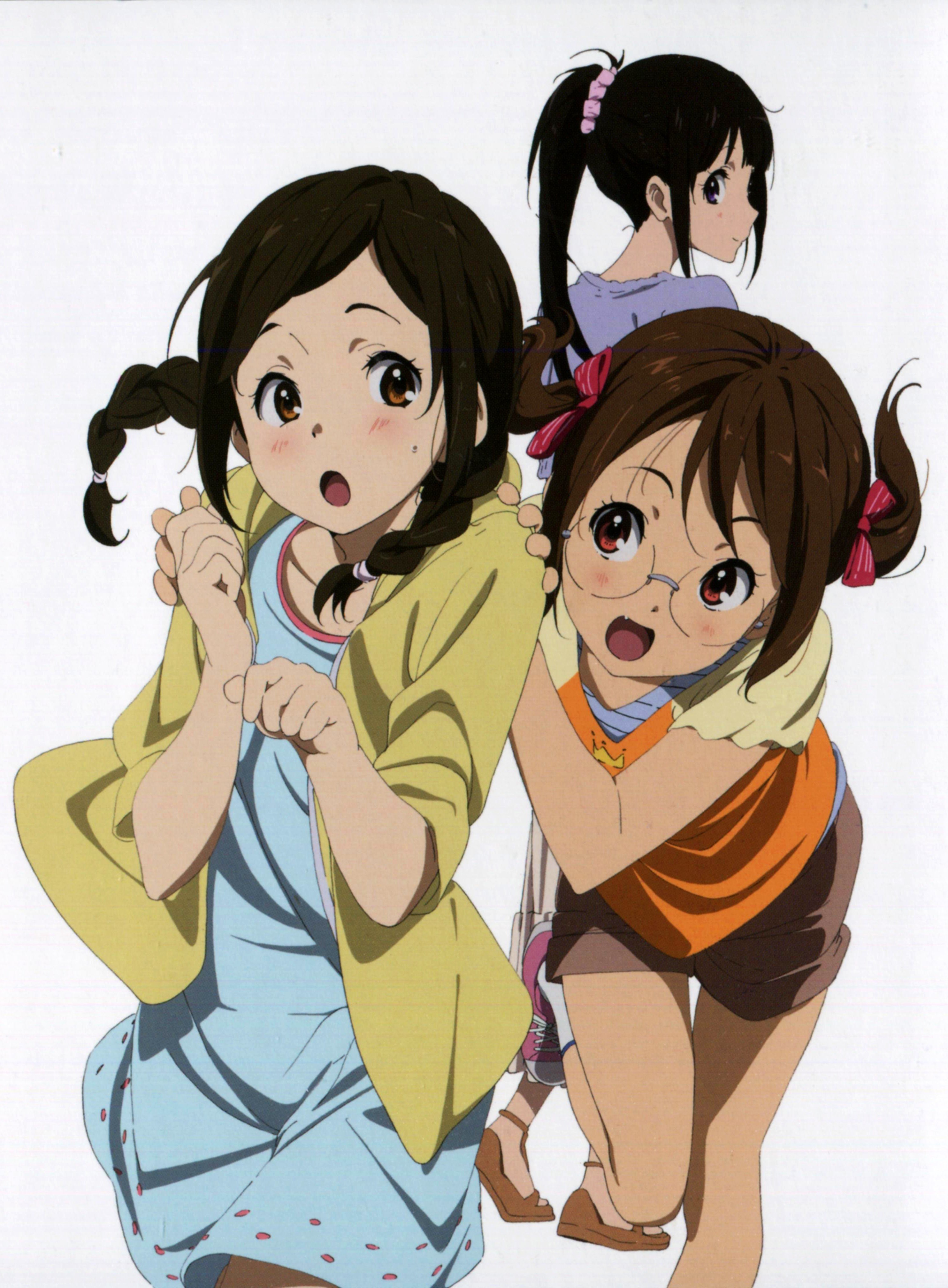 Three girls in surprise