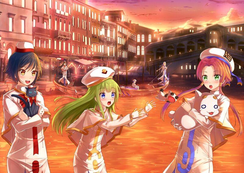 Three Girls in Uniforms — Orange, Dramatic