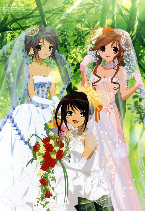 Three Girls in Wedding Dresses — Green