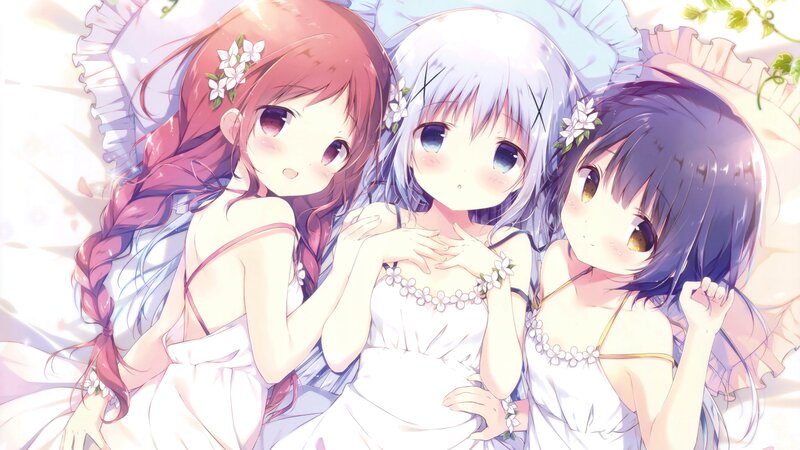 Three Girls in White Dresses — Peaceful