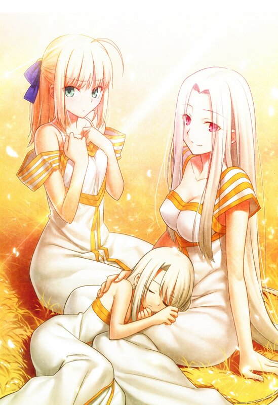 Three Girls in White Dresses — Yellow
