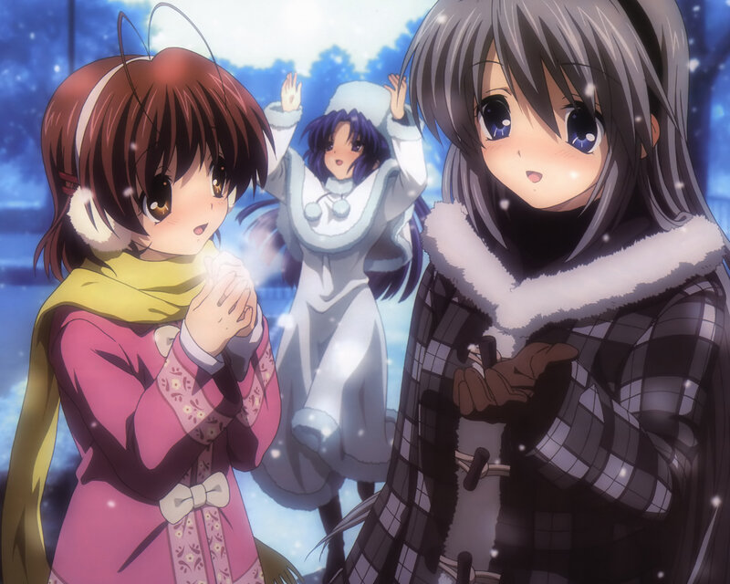 Three Girls in Winter — Blue, Peaceful