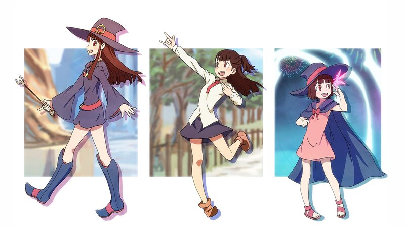 Three Girls in Witch Costumes