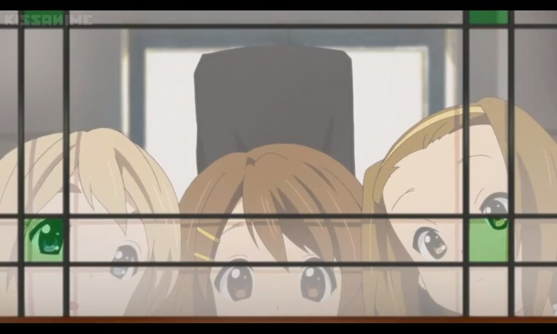 Three Girls Looking Through Window
