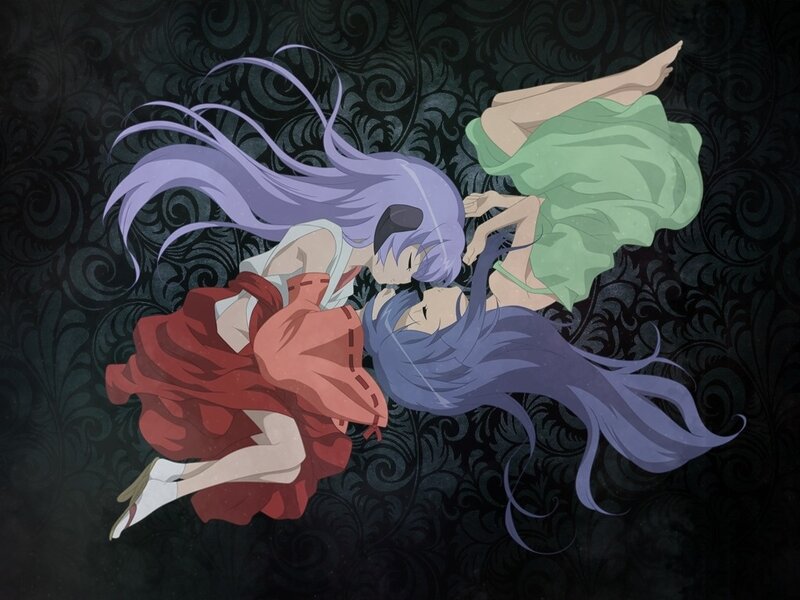 Three Girls Lying Down — Purple