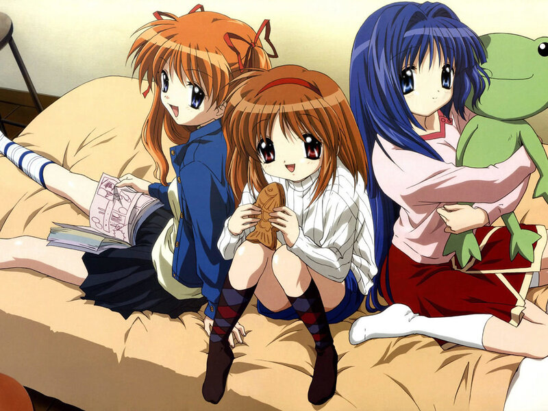 Three Girls on a Bed — Brown