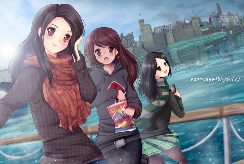 Three Girls on a Boat