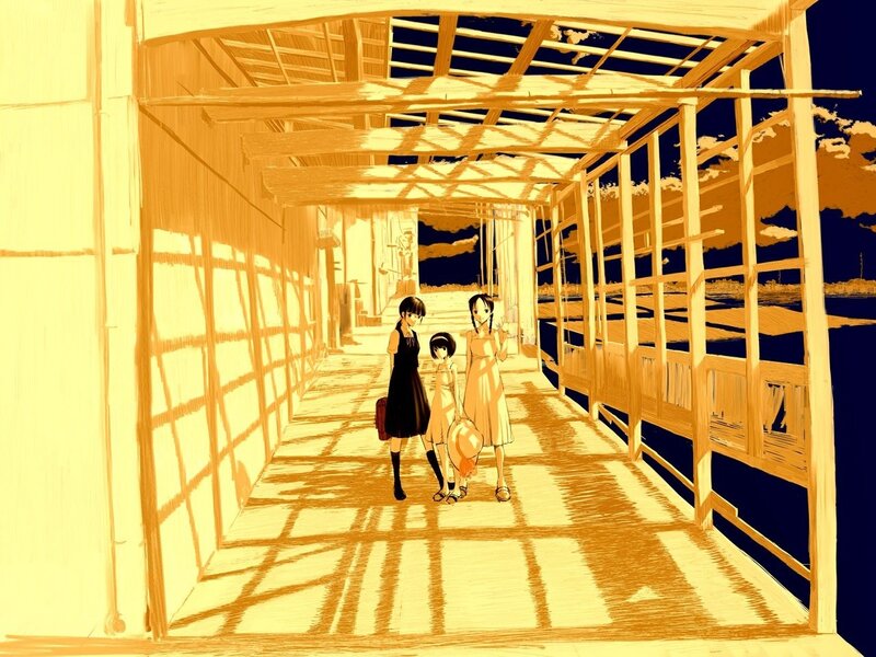 Three Girls on a Bridge — Yellow