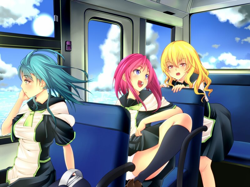 Three Girls on a Bus
