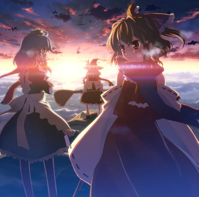 Three Girls on a Cliff — Purple