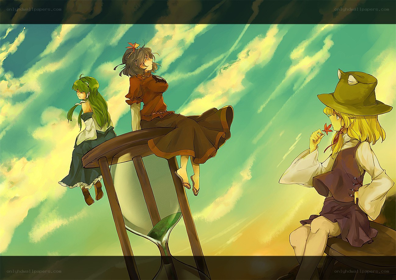Three girls on a giant spoon