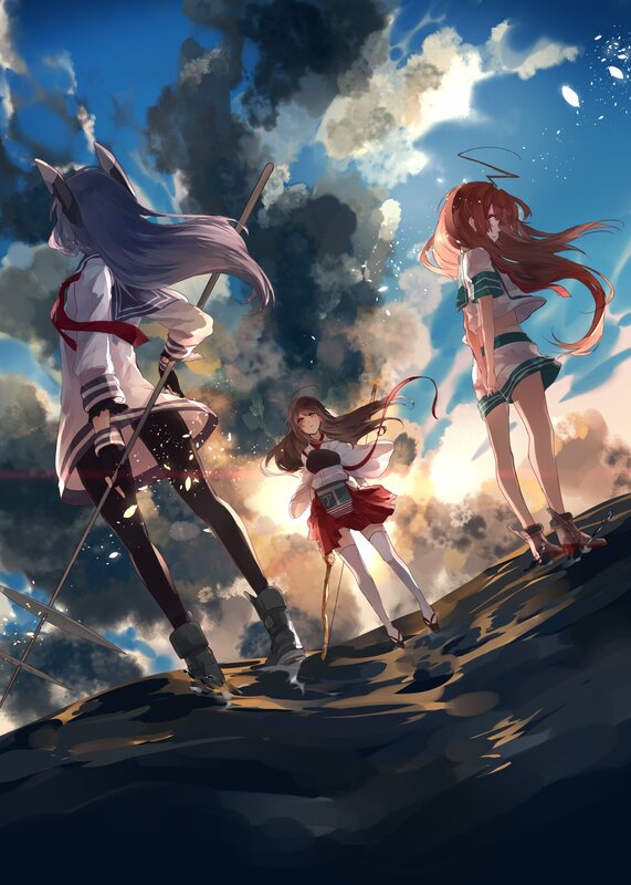 Three Girls on a Hill — Blue