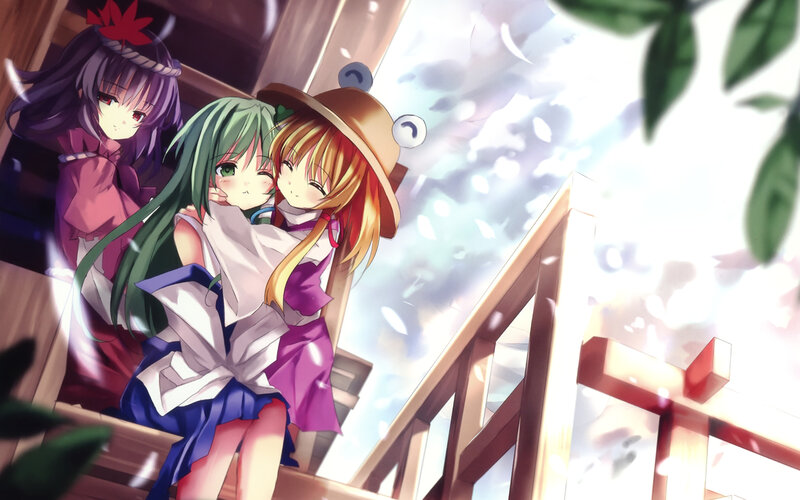 Three Girls on a Porch — Green