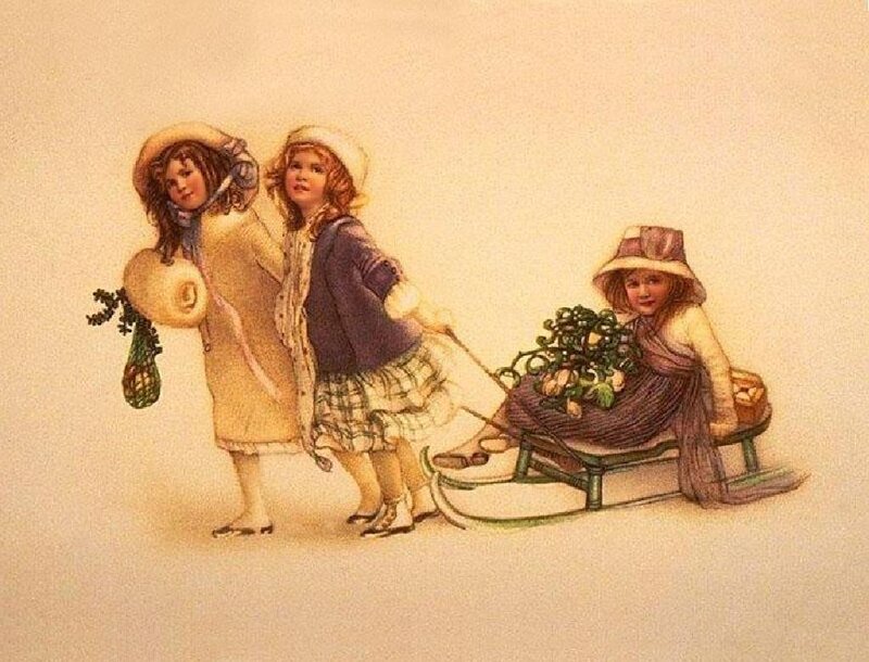 Three Girls on a Sled