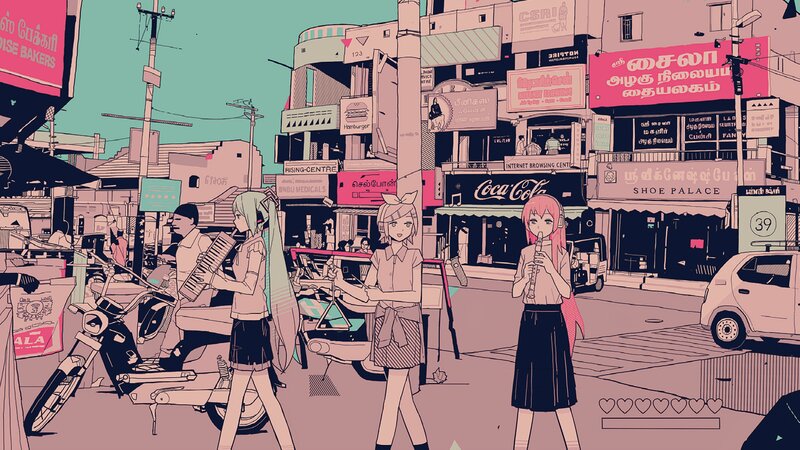 Three Girls on a Street