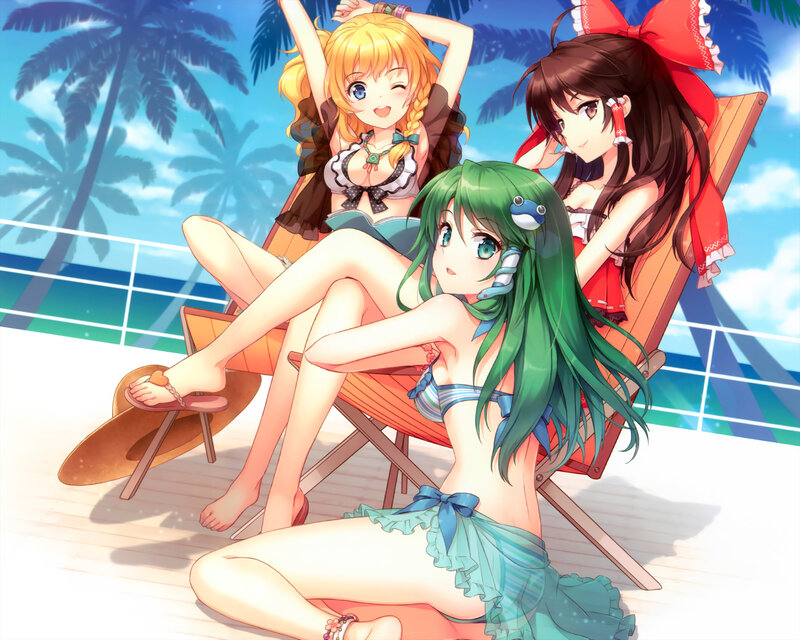 Three Girls on Beach Chairs