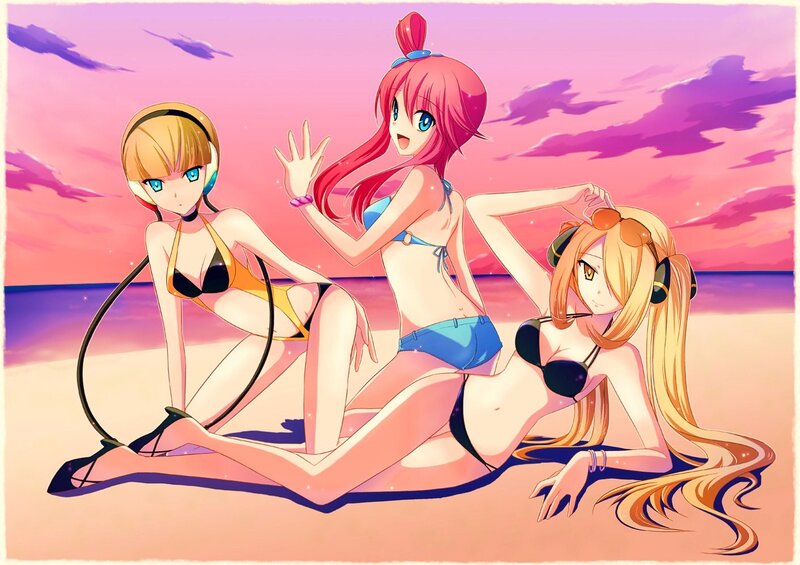 Three Girls on Beach