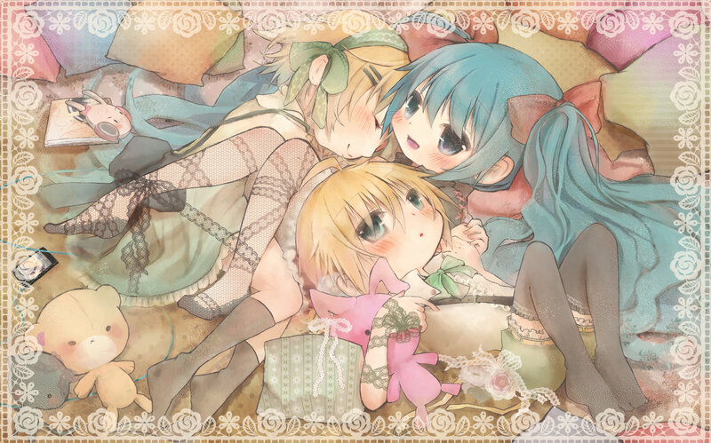 Three Girls on Floor — Blue, Cozy