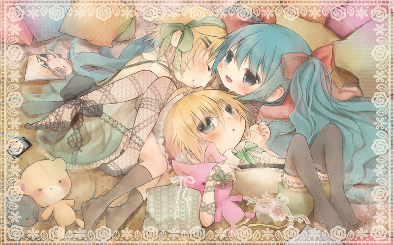 Three Girls on Floor — Blue