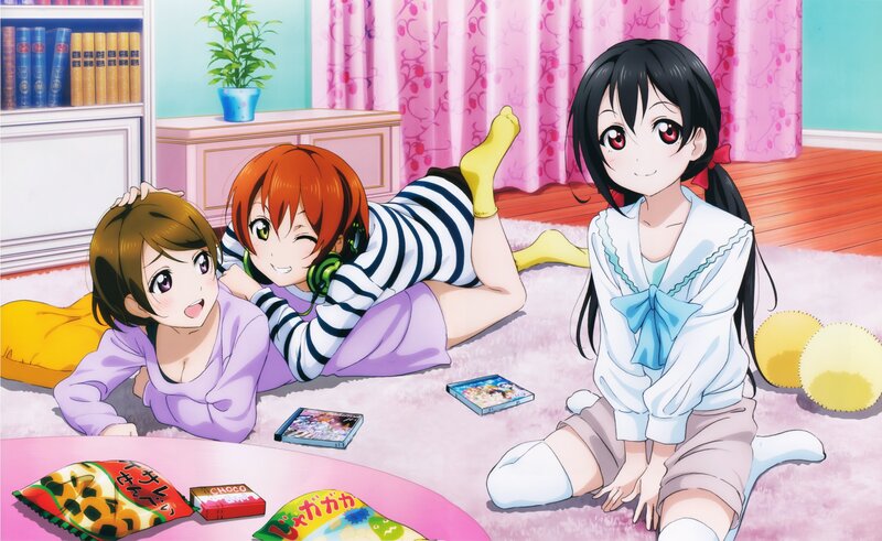 Three Girls on Floor — Pink