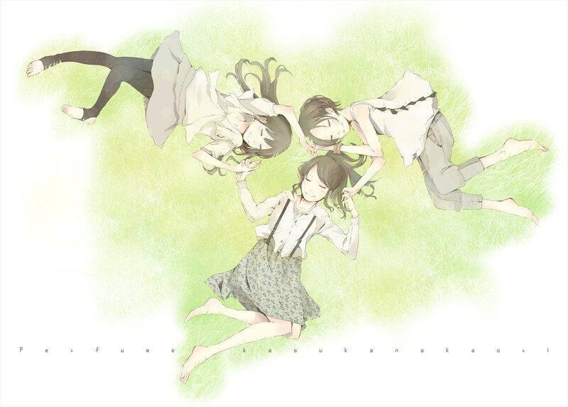 Three Girls on Grass