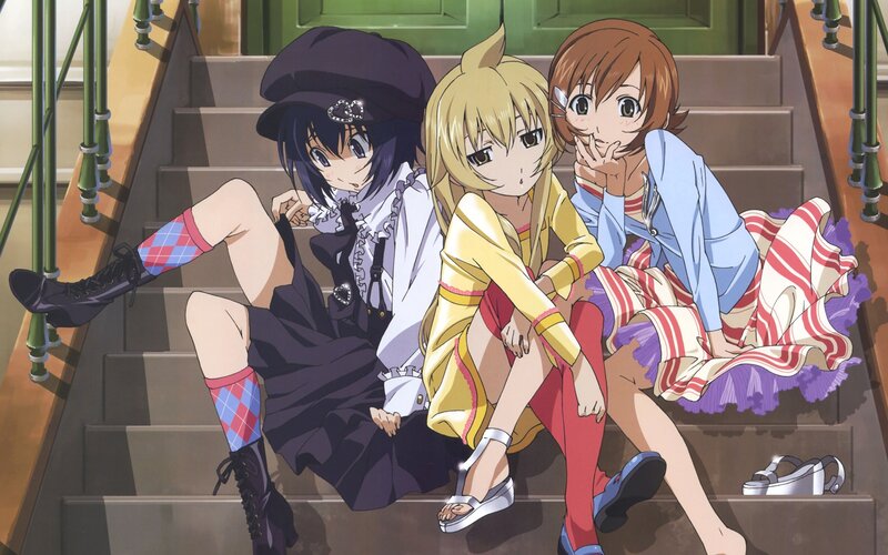 Three Girls on Stairs — Yellow