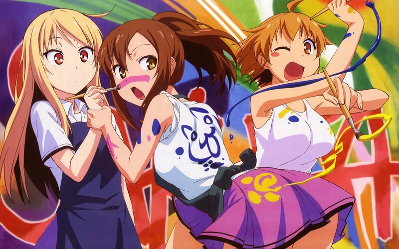 Three Girls Painting