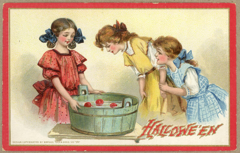 Three Girls Playing Bobbing