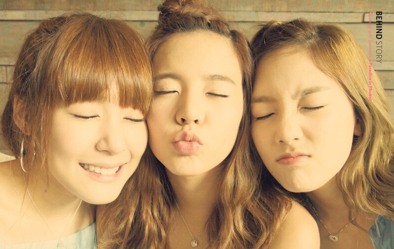 three girls posing together