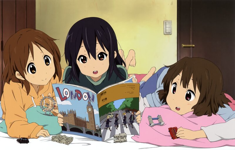 Three Girls Reading a Book — Brown
