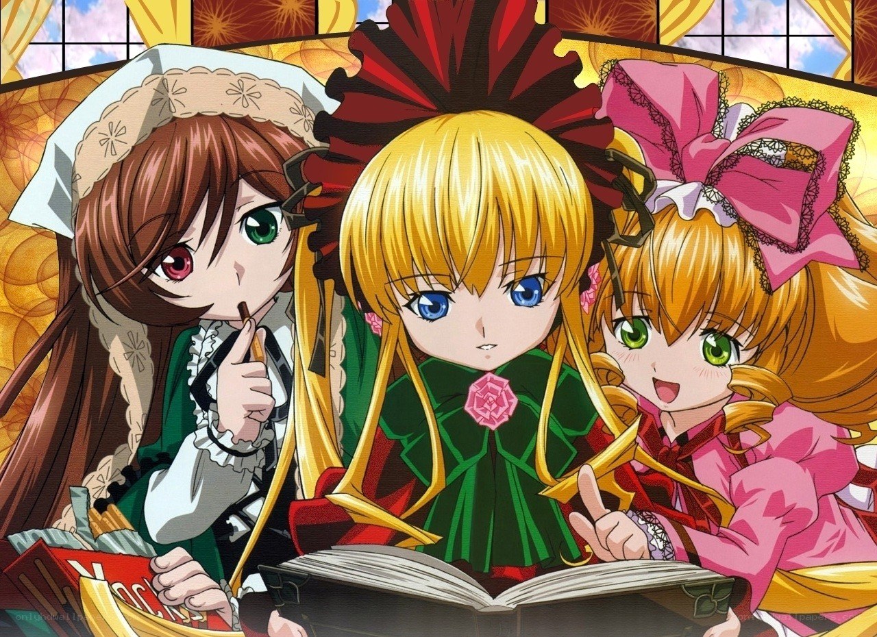 three girls reading together