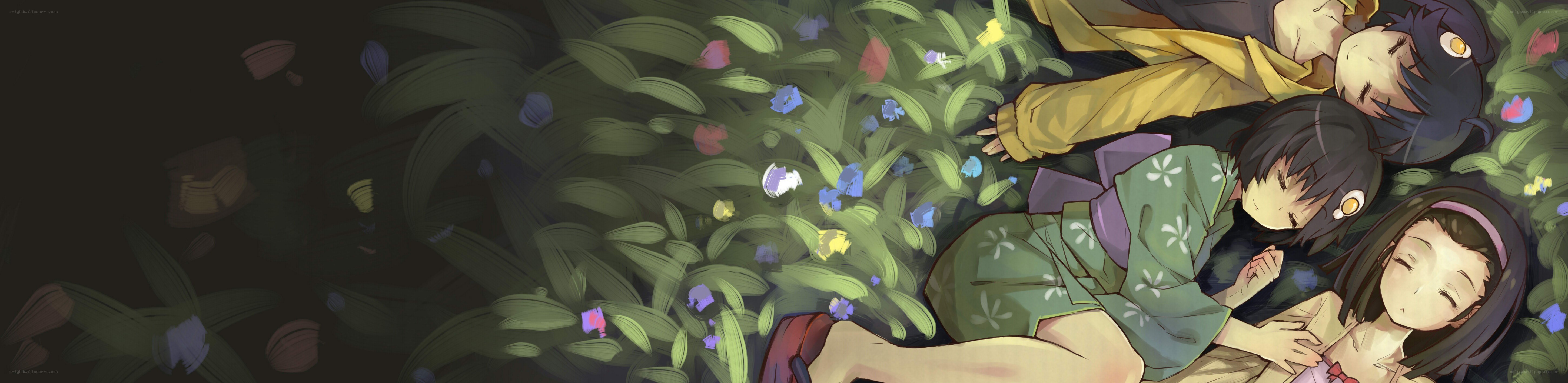 three girls sleeping in a field